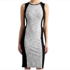 Athleta Gray Black City Scape Ponte Sheath Dress Women's Size XXS